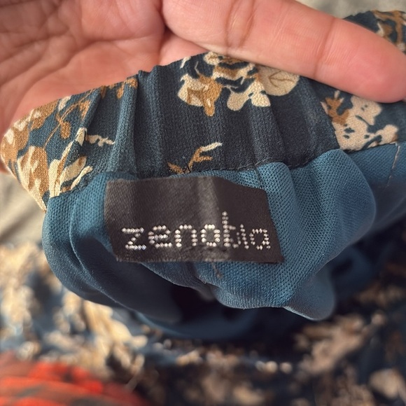 Floral Blue Skirt - Picture 2 of 2